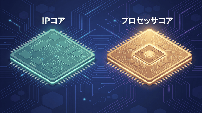 IPコアとプロセッサコア イメージ
