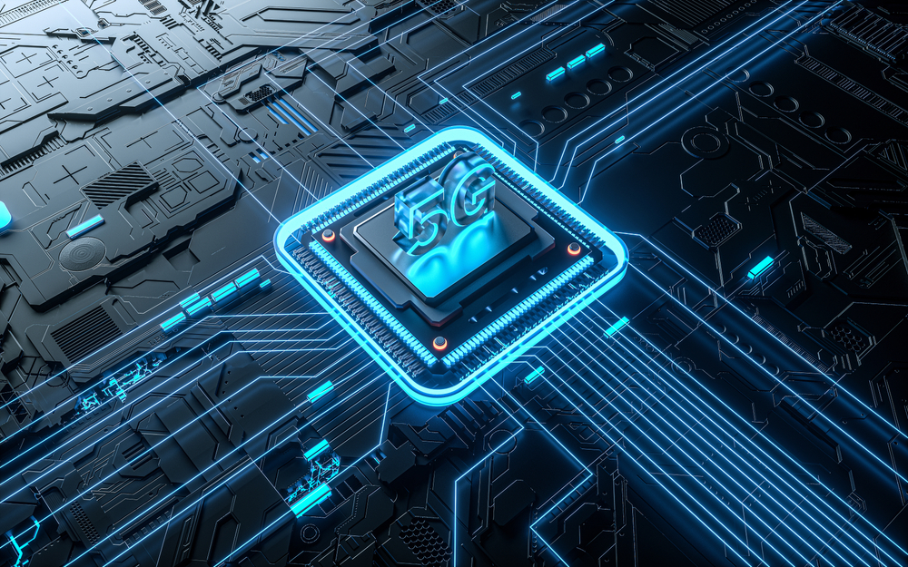 5G network processor 3D rendering